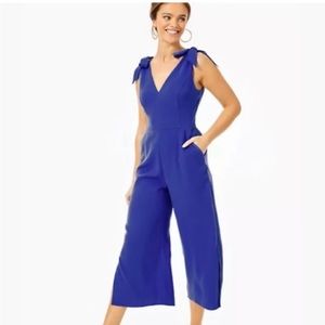 Lilly Pulitzer Danni Jumpsuit Corsica Blue Womens 12 NWT